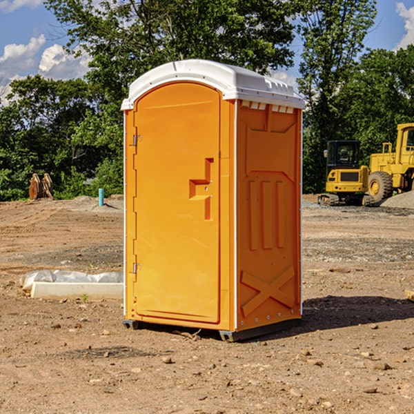 how often are the portable restrooms cleaned and serviced during a rental period in Alpine NY